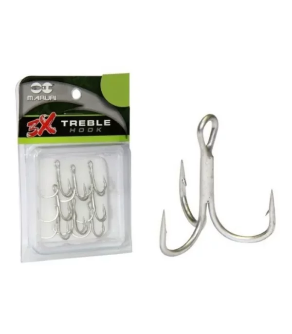 Garatéia Maruri Treble Hook 3X Embalagem com 8 Unidades N°8