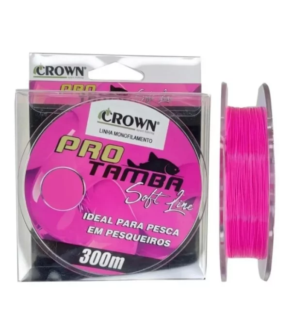 Linha monofilamento Crown Pro Tamba Soft Line 300m - Pink