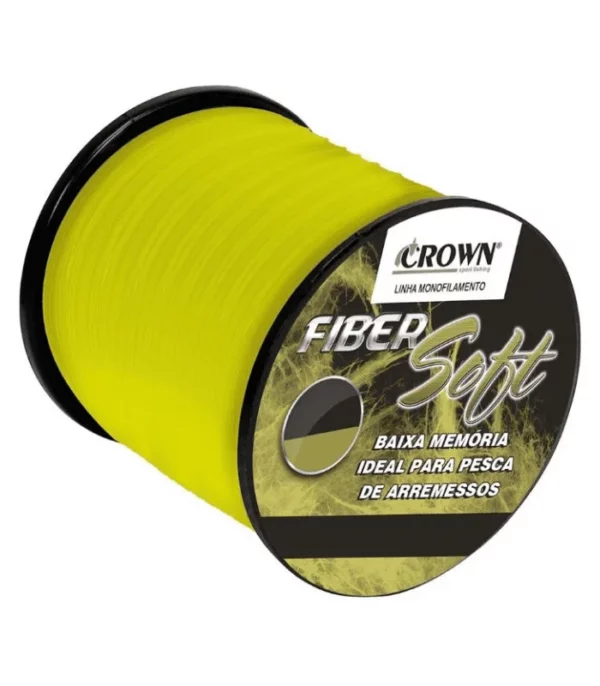 Linha monofilamento  Soft 500m - Crown Fiber - Amarela