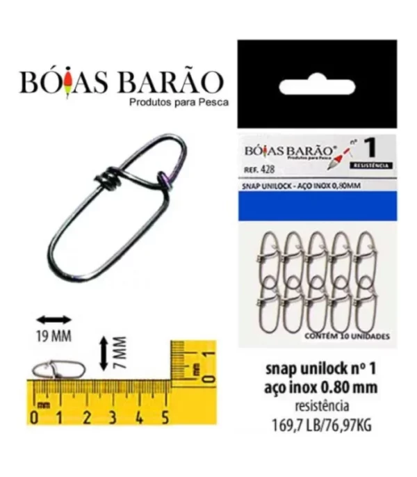 Snap Unilock Boias Barão - Aço Inox 0,80mm  - Image 3