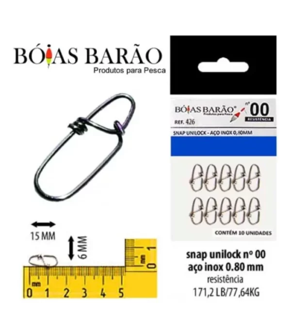 Snap Unilock Boias Barão - Aço Inox 0,80mm 